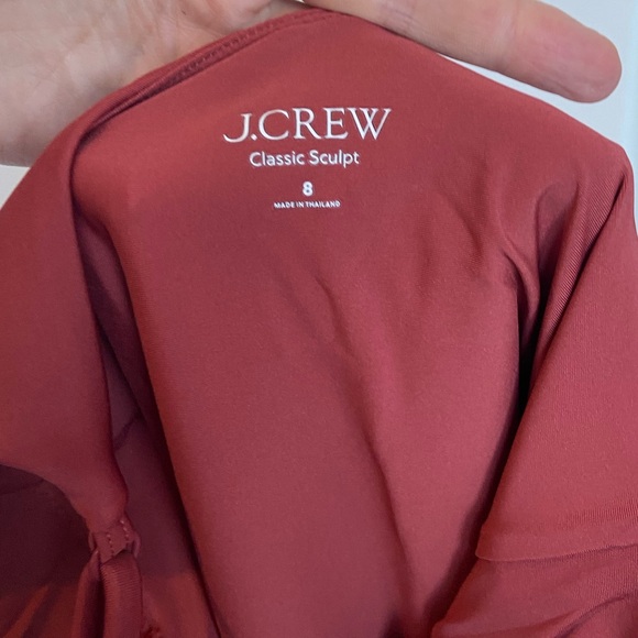 J. Crew - Lana One-Piece in Classic Sculpt Swimsuit Sz 8 Carolina Clay NWT C1367 - Picture 12 of 12